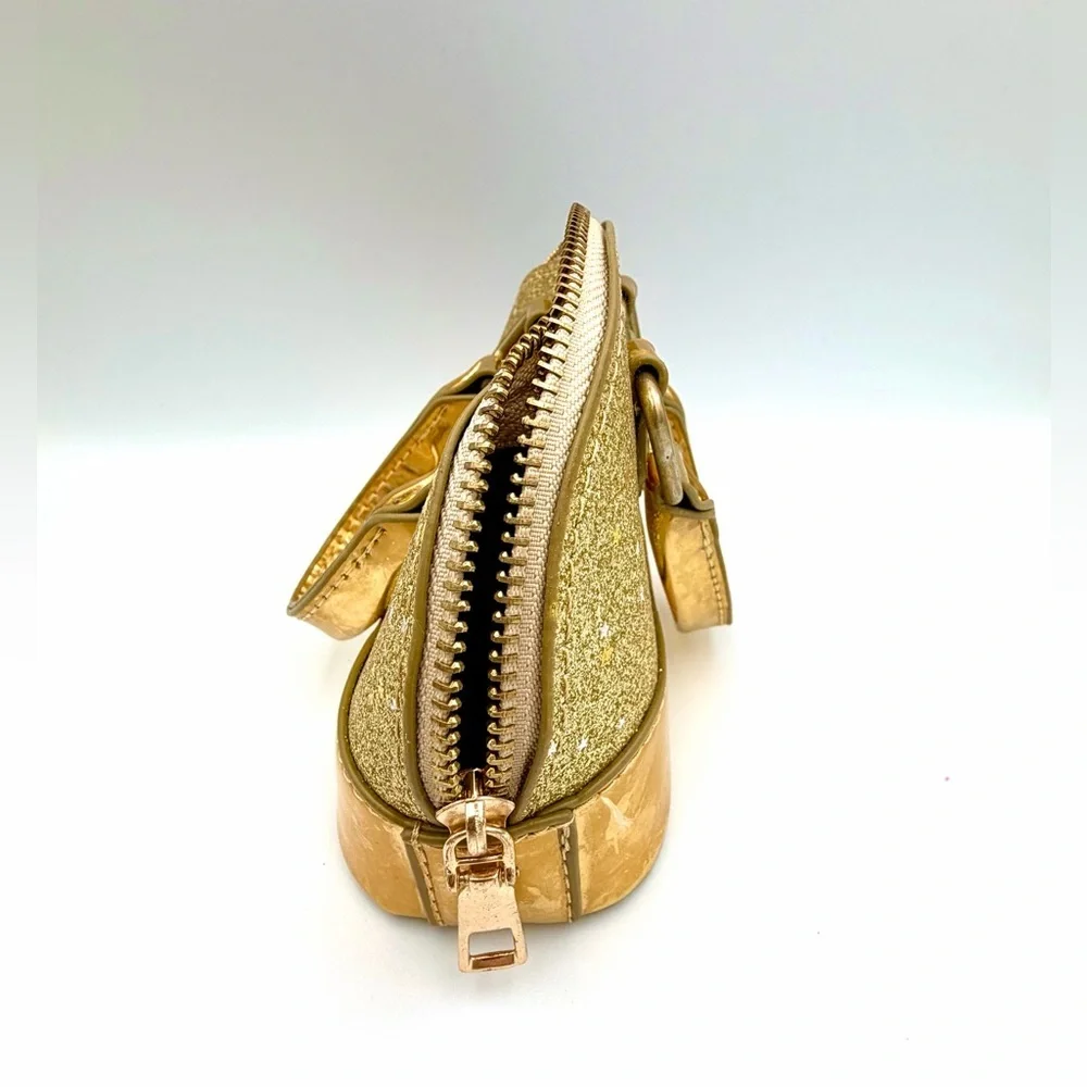 Sparkling Gold Kids Handbag with Top handles